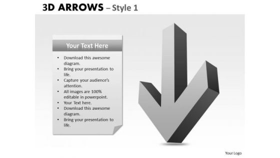 Business Cycle Diagram 3d Arrows Style 1 Business Diagram