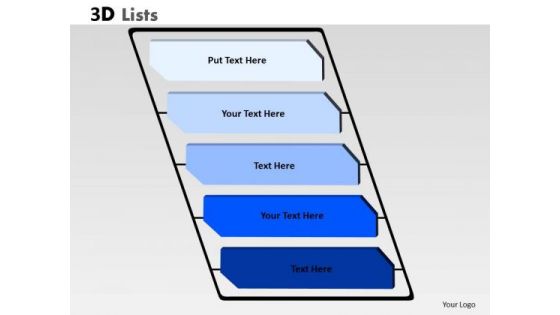 Business Cycle Diagram 3d List Layout Sales Diagram