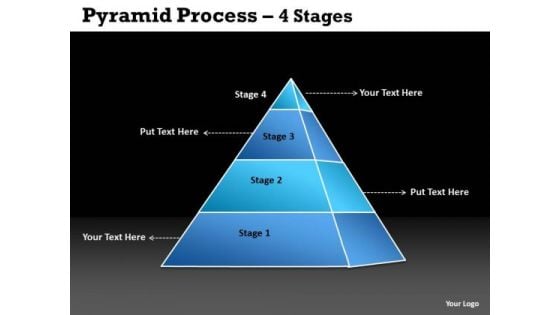 Business Cycle Diagram 4 Staged Process Pyramid Consulting Diagram