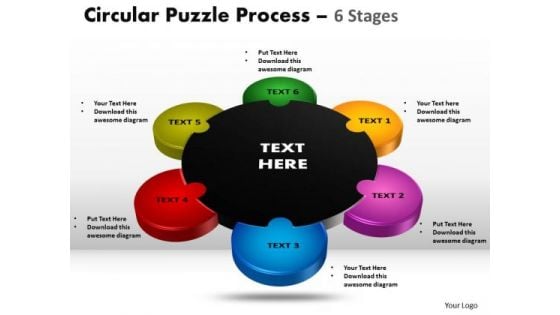 Business Cycle Diagram 6 Stages Circular Diagram Puzzle Business Diagram