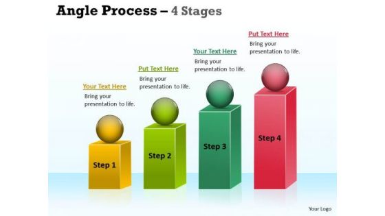 Business Cycle Diagram Angle Process With 4 Stages Consulting Diagram
