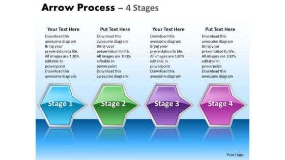 Business Cycle Diagram Arrow Process 4 Stages Sales Diagram