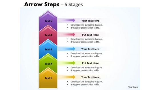 Business Cycle Diagram Arrow Steps 5 Stages Marketing Diagram