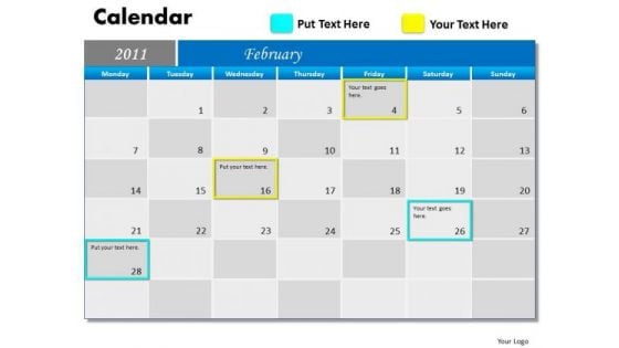 Business Cycle Diagram Blue Calendar 2011 Strategic Management