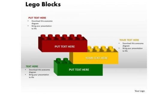 Business Cycle Diagram Building Blocks 3 Stages Business Finance Strategy Development