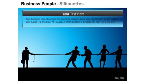 Business Cycle Diagram Business People Silhouettes Business Diagram