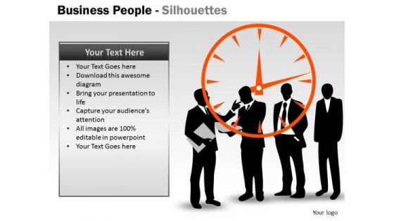 Business Cycle Diagram Business People Silhouettes Mba Models And Frameworks