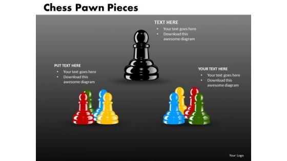 Business Cycle Diagram Chess Pawn Pieces Sales Diagram