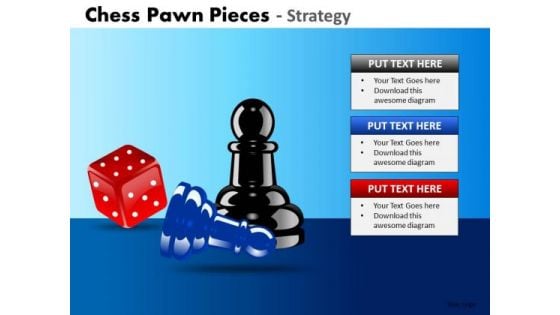 Business Cycle Diagram Chess Pawn Pieces Strategy Business Diagram