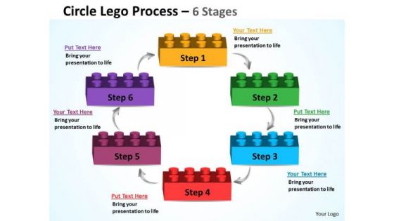 Business Cycle Diagram Circle Lego Process 6 Stages Strategy Diagram