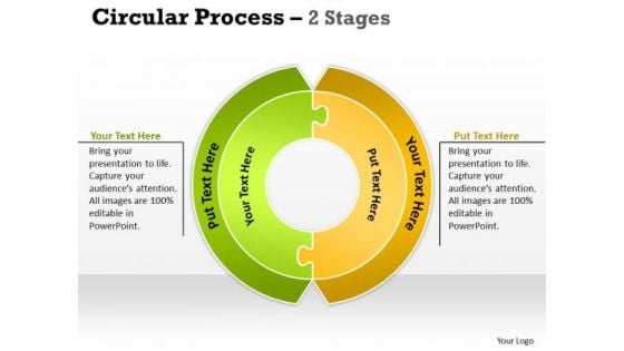 Business Cycle Diagram Circular Process 2 Stages Strategy Diagram