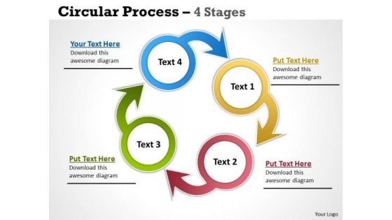 Business Cycle Diagram Circular Process 4 Stages Business Diagram