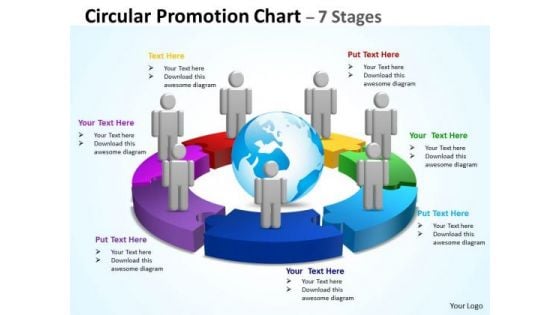 Business Cycle Diagram Circular Promotion Chart 7 Stages Business Diagram