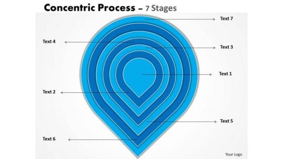 Business Cycle Diagram Concentric Process 7 Stages Business Diagram