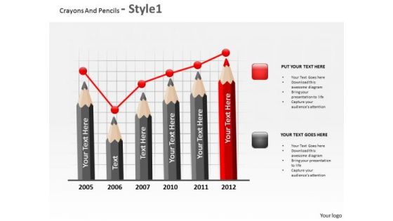 Business Cycle Diagram Crayons And Pencils Style 1 Business Diagram