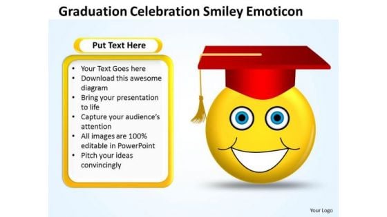 Business Cycle Diagram Graduation Celebration Smiley Emoticon Consulting Diagram