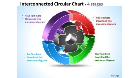 Business Cycle Diagram Interconnected Circular Chart Strategy Diagram