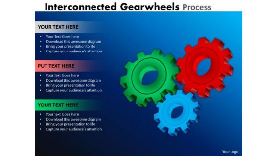 Business Cycle Diagram Interconnected Gearwheels Process Marketing Diagram