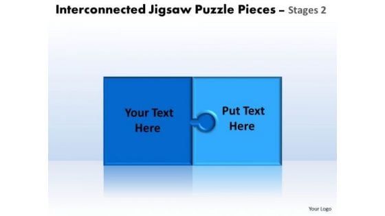 Business Cycle Diagram Interconnected Jigsaw Puzzle Pieces Stages 2 Strategy Diagram