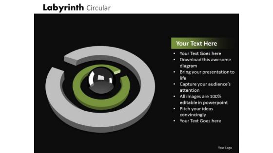 Business Cycle Diagram Labyrinth Circular Strategic Management