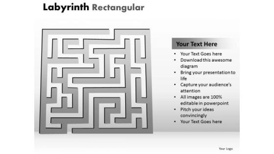 Business Cycle Diagram Labyrinth Rectangular Business Diagram