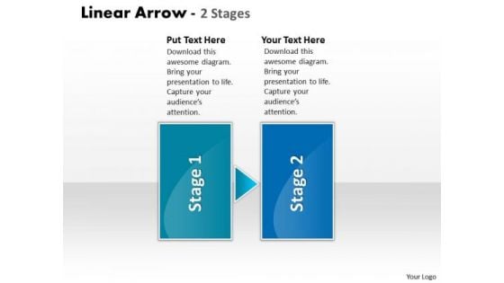 Business Cycle Diagram Linear Arrow 2 Stages