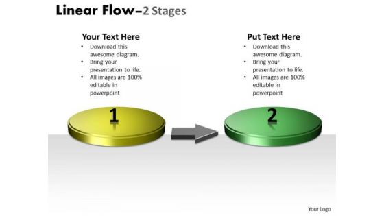 Business Cycle Diagram Linear Flow 2 Stages