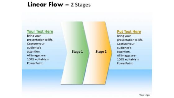 Business Cycle Diagram Linear Flow 2 Stages 2