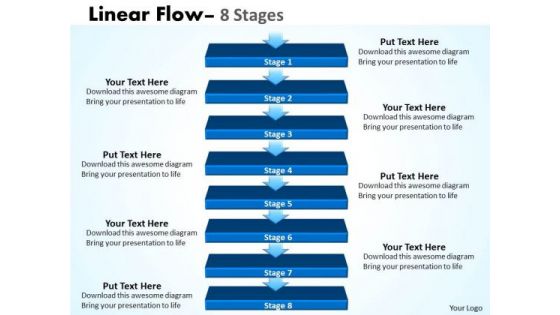 Business Cycle Diagram Linear Flow 8 Stages Consulting Diagram