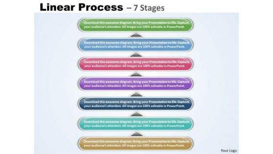 Business Cycle Diagram Linear Process With 7 Stages Strategy Diagram