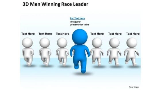 Business Cycle Diagram Man Winning Race Leader PowerPoint Templates Ppt Backgrounds For Slides