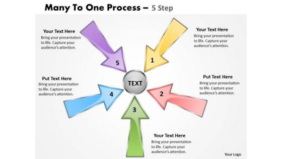 Business Cycle Diagram Many To One Process 5 Step Consulting Diagram