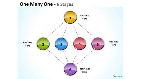 Business Cycle Diagram One Many One 6 Stages Consulting Diagram