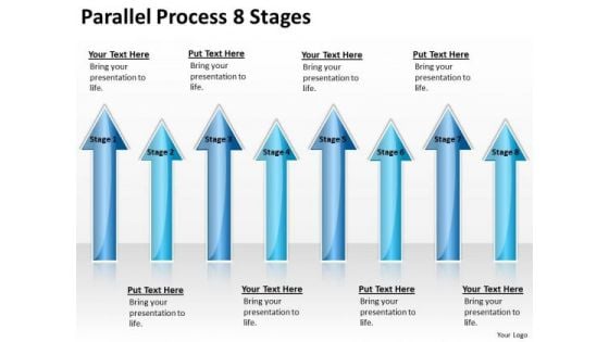 Business Cycle Diagram Parallel Process 8 Stages Marketing Diagram