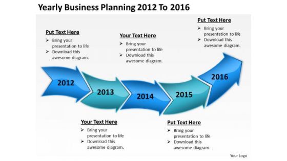 Business Cycle Diagram PowerPoint Presentation Planning 2012 To 2016 Templates