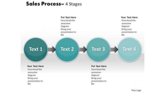 Business Cycle Diagram Sale Process 4 Stages Sales Diagram
