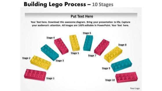 Business Cycle Diagram Semi Building Blocks 10 Stages Marketing Diagram