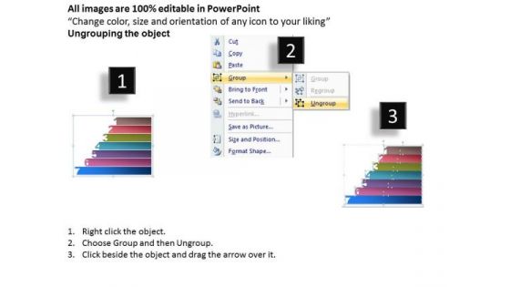 Business Cycle Diagram Seven Textboxes With Multicolor Design Sales Diagram