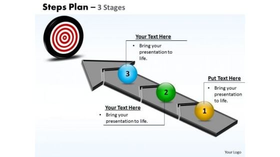 Business Cycle Diagram Steps Plan 3 Stages Business Finance Strategy Development