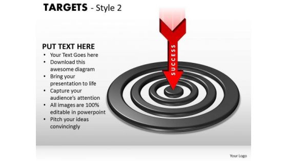 Business Cycle Diagram Targets Style 2 Sales Diagram