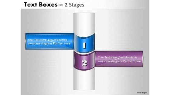 Business Cycle Diagram Text Boxes 2 Stages Consulting Diagram