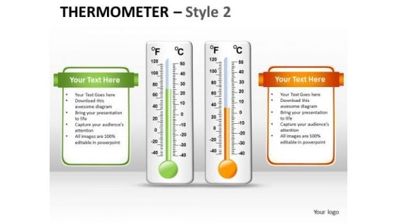 Business Cycle Diagram Thermometer Style 2 Business Diagram