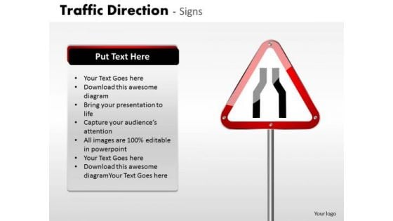 Business Cycle Diagram Traffic Direction Signs Strategic Management