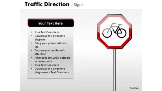 Business Cycle Diagram Traffic Direction Signs Strategy Diagram