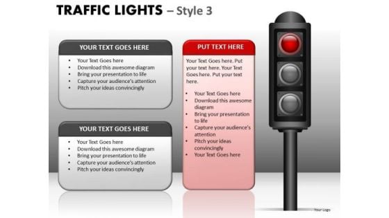 Business Cycle Diagram Traffic Lights Style Sales Diagram