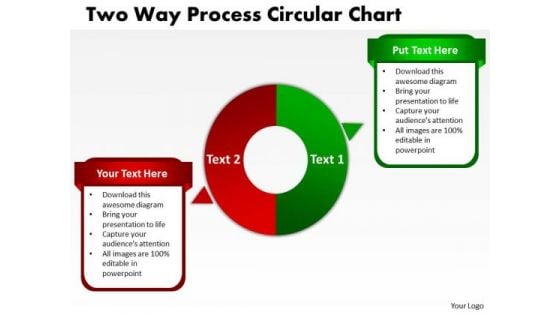 Business Cycle Diagram Two Way Process Circular Chart Strategic Management