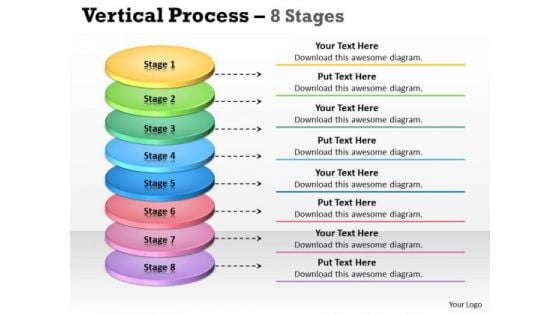 Business Cycle Diagram Vertical Process 8 Stages Marketing Diagram