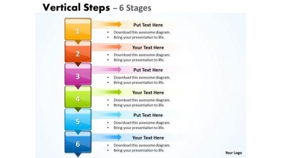 Business Cycle Diagram Vertical Steps 6 Diagram Marketing Diagram