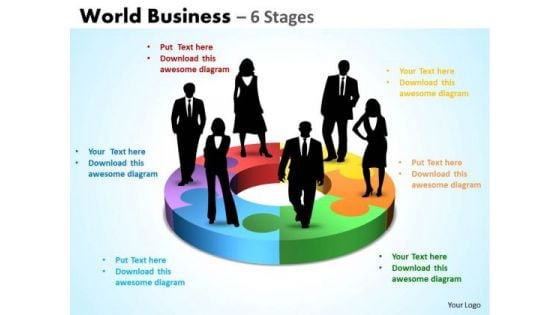 Business Cycle Diagram World Business 6 Stages Consulting Diagram