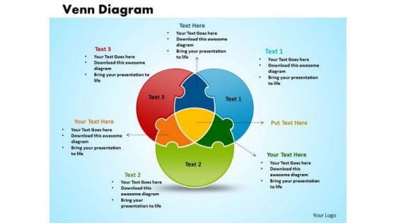 Business Cycle Process PowerPoint Templates Business Venn Diagram Circular Puzzle Process Ppt Slides